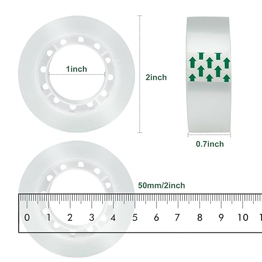 24 Rolls Clear Tape, Transparent Tape Refills, Gift Wrap Tape 3/4 * 1000 inch for Gift Wrapping for Office, Home, School