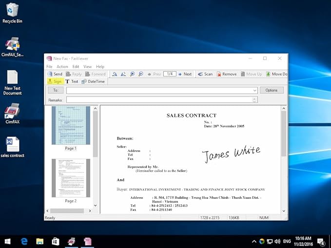 CimFAX B5 Paperless Fax Machine Fax from PC/Mobile Fax2email Fax Software All-in-one Fax System 10 Users Fax Server