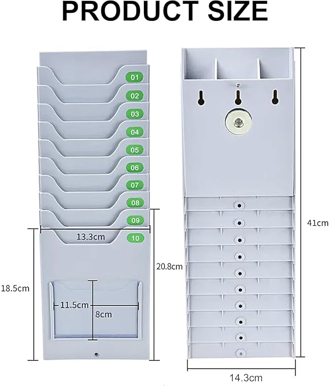 AMANO TCX-35 Time Clock Starter Pack, Includes Card Rack and 100 Time Cards, Electronic Punch Clock for Small Business, Made in USA (Bundle)