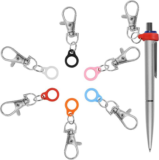 6PCS Retractable Pen Holders - Clip on Pens for Badge Reel, Perfect Pen Holder for Lanyard, Nurses, and X-ray Marker Holder