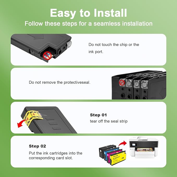 952XL Yellow Ink Cartridges with Upgrade Device Replacement for HP 952 XL Combo Pack for HP Officejet Pro 7740 8720 8710 8210 8715 8740 8702 8730 8725 Printers (952XL Yellow High-Yield 2 Packs)