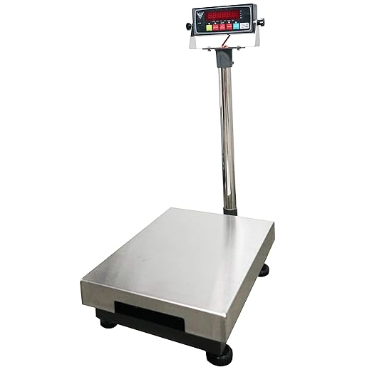Stainless Steel Bench Scale, Commercial Digital Weighing Scale/Postal Scale/Shipping Scale, 800×0.05lb Capacity (18"x 24")