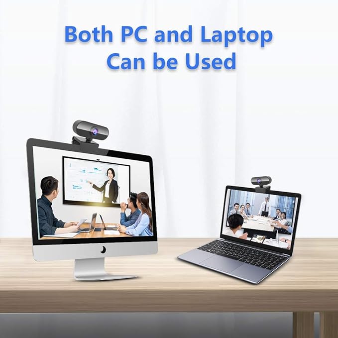 Webcam with Microphone&1080P HD Web Cam,Stand for PC/MAC/Laptop/Desktop, Wide Angle Web Cameras for YouTube,Skype,Zoom,Xbox One,Video Calling,Studying and PS4