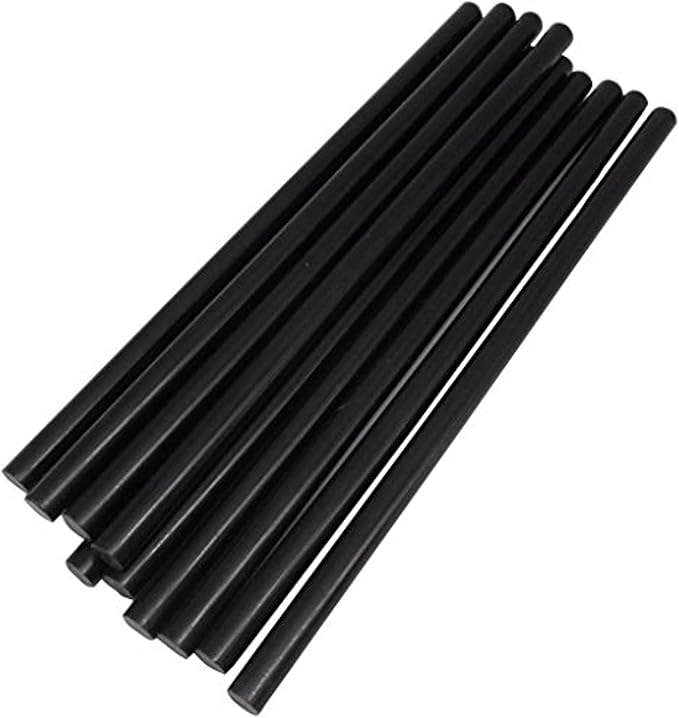 TrendBox Pack of 50 Black 11mmx270mm - Hot Melt Glue Sticks Strips Melting Adhesive for Handmade Craft DIY Home Office Project Craftwork Fix & Repairs