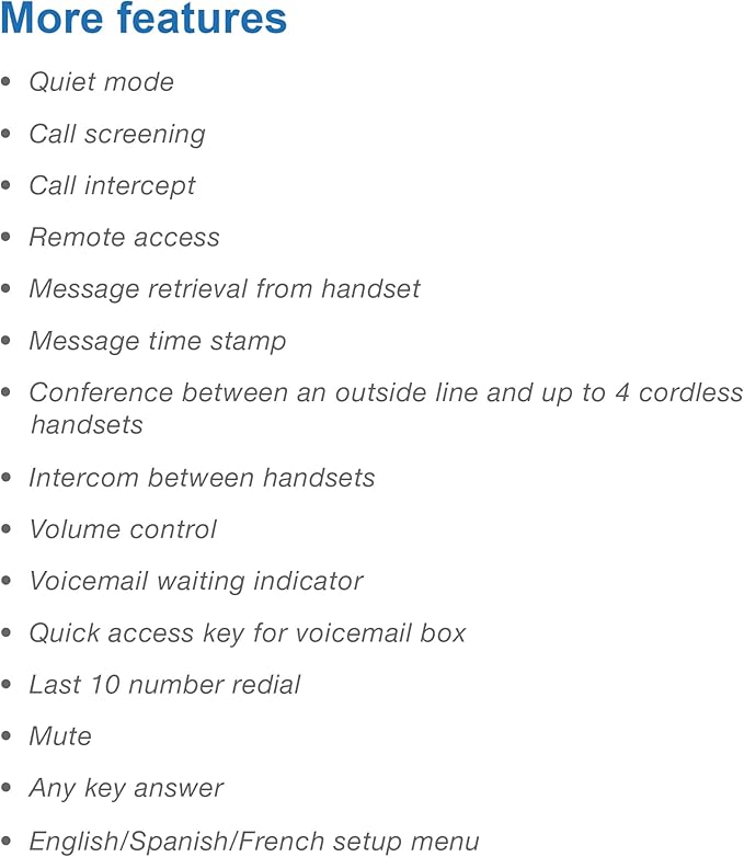 AT&T GL2113-31 Cordless Phone with Smart Call Blocker, Bluetooth Connect to Cell, Answering Machine, Full-Duplex Speakerphone