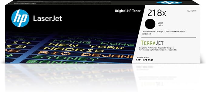 HP 218X Black High-Yield Toner Cartridge | Works with Color Laserjet Pro 3201, MFP 3301 Series | W2180X