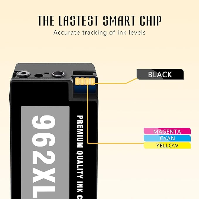 962XL Black 962 XL 962XL 9015e Printer Ink Cartridges for HP Printers Compatible for HP 962 XL HP962XL Ink Cartridges Combo Pack for Officejet Pro 9015 / 9015e 9025 / 9025e 9018 / 9018e 9010 / 9010e