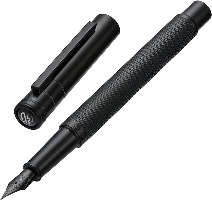 Hongdian Black Forest Fountain Pen Medium Nib Classic Design with Converter and Metal Pen Case Set