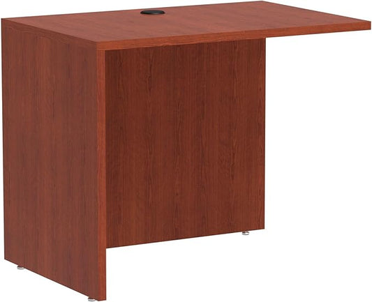 Alera ALEVA353624MC Valencia Series 35 in. x 23-5/8 in. x 29-1/2 in. Reversible Return/Bridge Shell - Medium Cherry