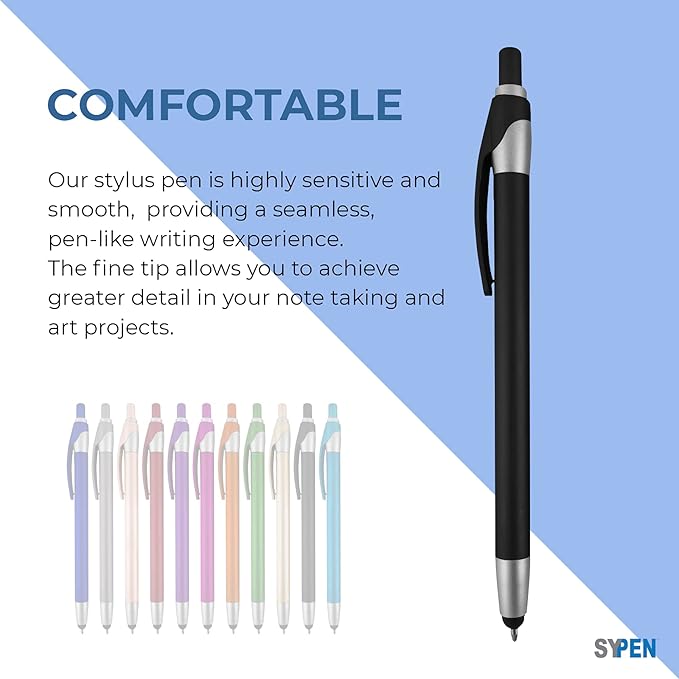 Personalized With your Custom Logo or Text Pens-Pack of 450- for Marketing, Parties, and Events, 2 in 1 Capacitive Stylus & Ballpoint Pen Compatible With Touchscreen Devices, Blue Ink,Rose Pens