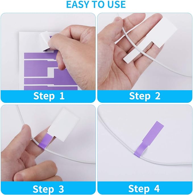 600 Cable Labels, JIQEZNL 20 Sheets Waterproof Cord Label for Electronics, 10 Colors Printable Wire Labeling Tags for Ethernet and Network, Write on Labels for Cable Organize