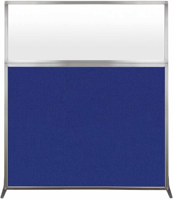 Versare Hush Screen Portable Room Divider | Workstation Wall Divider | Freestanding Privacy Hush Panels | Frosted Windows | Fabric Office Divider Screen | Great for Room Separation