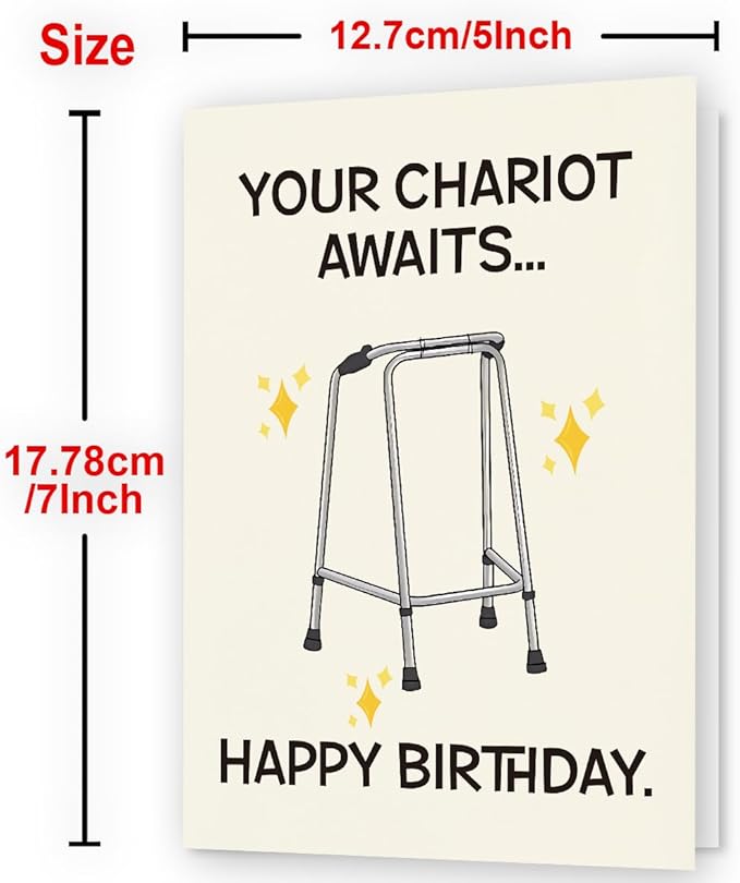 Funny Birthday Card | Funny Birthday Cards for Men, Women, Dad, Mom, Brother, Sister, Friends, Family, and Anyone | Unique Birthday Decorations & Gifts | Happy Bday Card