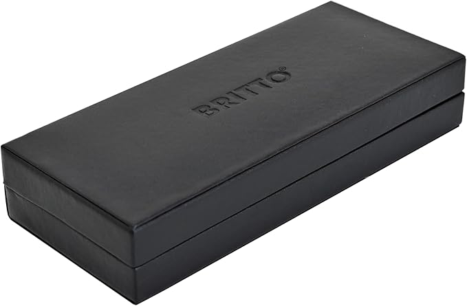 Britto Premium Rollerball Pen - Extra Fine Point with 0.5mm Premium-Grade Refillable Liquid Black Ink, Smooth Precision Writing & Quick Drying Pen for Journaling (Japanese, Brush Hearts)