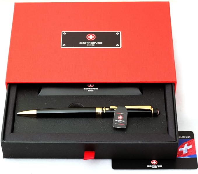 Swiss Engraved Pen – Free Custom Engraving, Refillable Ballpoint, Personalized Luxury Pen for Men & Women
