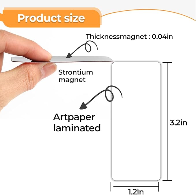 54pcs Magnetic Dry Erase Labels White Name Tags Flexible Reusable Magnetic Label Stickers for White Board Refrigerator Locker Size 3.2"x1.2" by Mositear