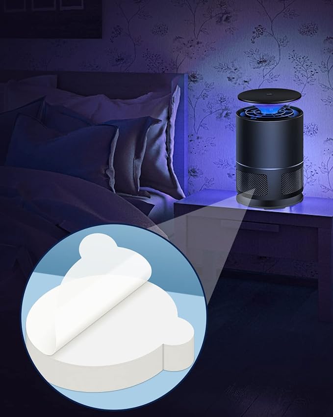 25Pack 4.3 Inches Replacement Glue Boards, Refillable Glue Boards Round Sticky Compatible for Katchy, Fenun, FVOAI, MOAHUNT Most Models Indoor Outdoor Lamp