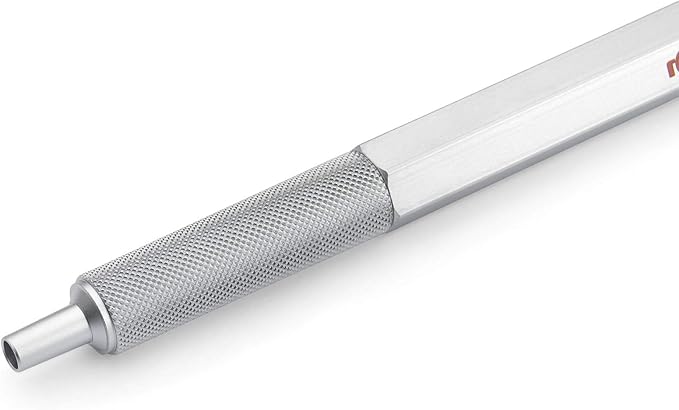 rOtring 600 Ballpoint Pen, Medium Point, Black Ink, Silver Barrel, Refillable