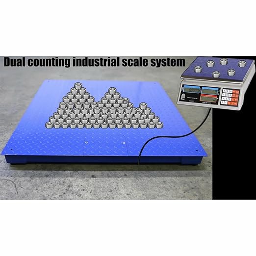 Liberty Scales LS-700-DC Dual Counting Smart Weighing Scale Systems, Size 48" x 96" (4' x 8') - C-Scale 6 lb x .0002 lb/Floor Scale 1000 lb x .2 lb