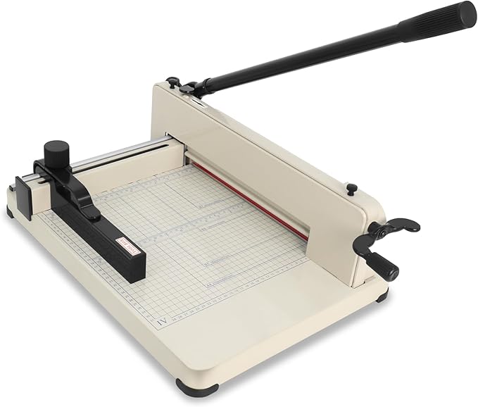 Heavy Duty Paper Cutter, 12 inch Guillotine Paper Cutter Industrial-Grade Steel Blade with Safety Lock, Guillotinas para Cortar Papel Paper Trimmer for Office, School, Crafting Cardstock