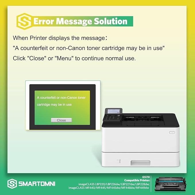 Compatible 057H Toner Cartridge Replacement for Canon 057H 057 CRG-057 Cartridge Compatible with Canon ImageCLASS MF440 MF445dw MF448dw MF449dw LBP220 LBP226dw LBP227dw LBP228dw Printer