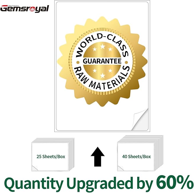 4"×5" Printable Shipping Labels White Matte,4-UP,40 Sheets,Mailing Labels for Packages,Laser & Inkjet Printer Label Paper,4×5 Large Labels,5×4 Large Labels Stickers,Wine Labels for Bottles