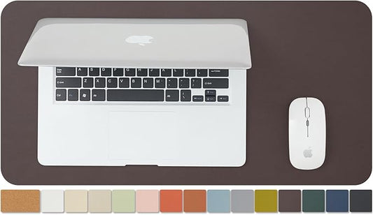 Compact Cork Desk Mat - Small Dual-Sided Desk Pad for Office and Home - Desk Organization and Accessories - Ideal for Large Mouse Pad and Small Desk Mats on Top of Desks(Coffee,23.6"x 11.8")