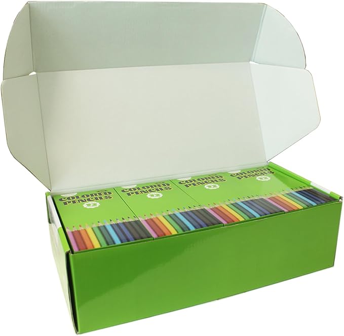 S & E TEACHER'S EDITION 576Pcs Colored Pencils, Pre-sharpened, coloring pencils for adults kids Bulk Back to School Supplies For Teachers 12 Colors, 12pcs/box, 48Boxes, Total: 576Pcs.