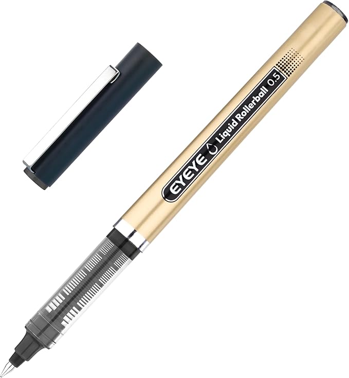 EYEYE 0.5mm Extra Fine Point Rollerball Pens 3 Colors, Quick Dry Liquid Ink, Smooth Writing Fine Tip Pens for Journaling, Note Taking, Office & School Supplies