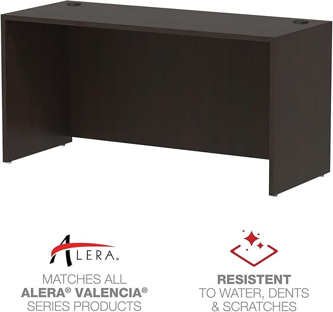 Alera VA256024ES Valencia Series Credenza Shell 59 1/8w x 23 5/8d x 29 1/2h Espresso