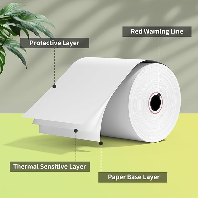 MPRT 10 Rolls 2 1/4" x 85' Thermal Paper, BPA Free Receipt Paper, 58mm Thermal Receipt Paper for Cash Register POS Printer Square Terminal Credit Card Machine