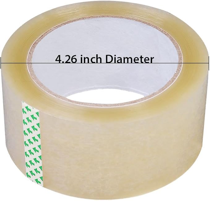 36 Rolls 1.88" X 60 Yards (2.7mil) Clear Packing Shipping Storage Box Sealing Packaging Tape APL1256, 36 Rolls
