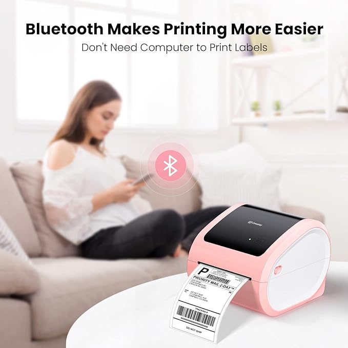 Shipping Label Printer 4x6 - Thermal Label Printer for Small Business, Shipping Packages, Home, Office, Compatible with USPS, Shopify, Amazon