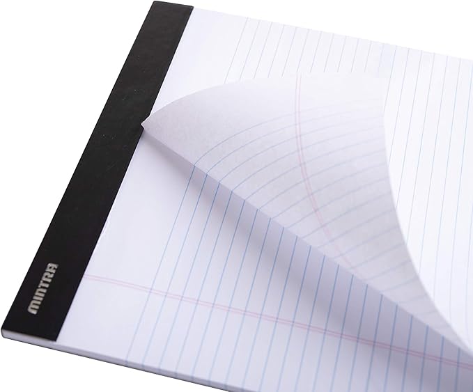 Mintra Office Legal Pads, ((xBasic, 5in x 8in, Narrow (White), 36pk (6-6pks))