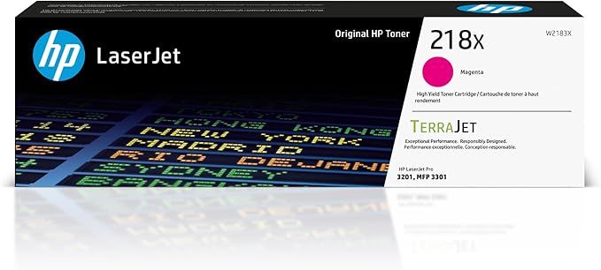 HP 218X Magenta High-Yield Toner Cartridge | Works with Color Laserjet Pro 3201, MFP 3301 Series | W2183X