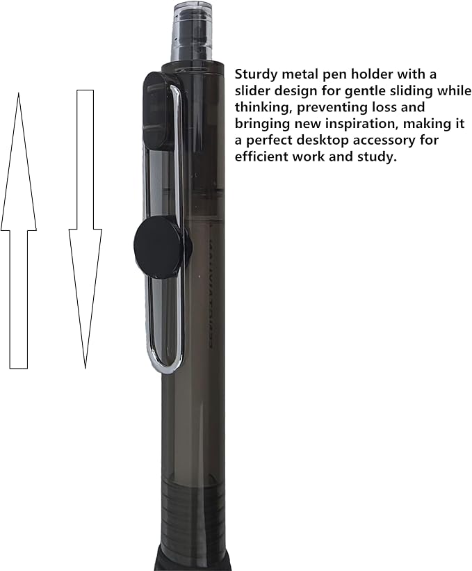 Fengtaiyuan Black Ink, 1.0mm, Retractable Gel Ink Rollerball Pens, Bold Point, Comfortable Grip, Easy Hold, Writting Smooth, 6 Pack (BlackZS10P6)