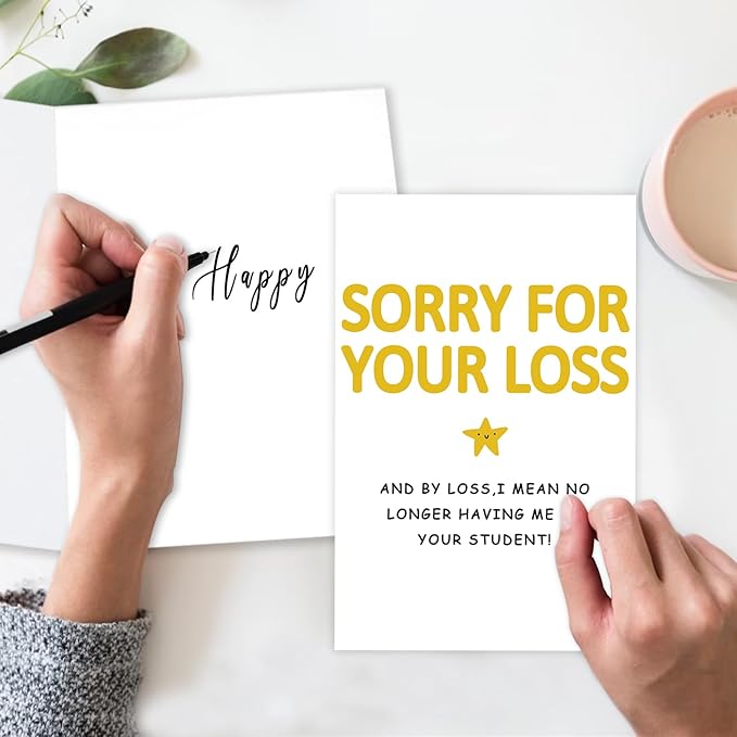 Teacher Thank You card, No Longer Having Me As Your Student, Appreciation Card,Thank You Gifts Idea for Teacher Educator, Graduation or Back to School