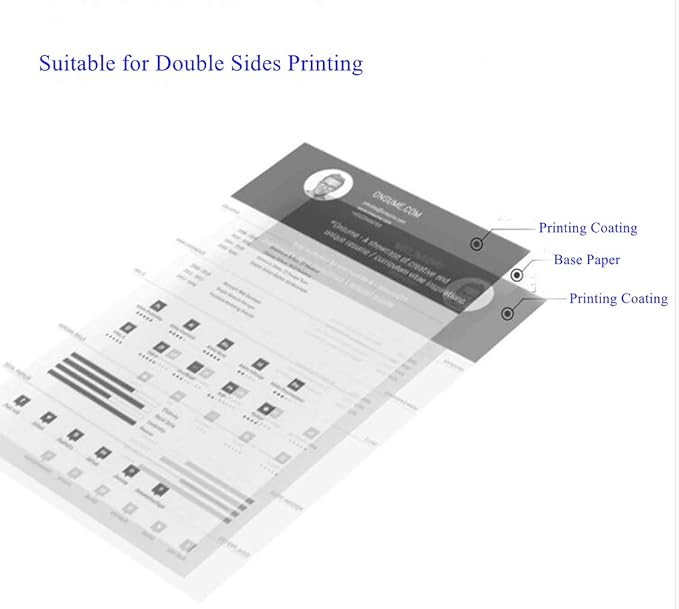 Uinkit 100 Sheets Thin Matte Presentation Paper letter size Double Sided 8.5x11 38lb 140gsm Printable on Both Sides Brochure Photos Picture Poster Playbill Flyer Coated for laser and Inkjet Printer