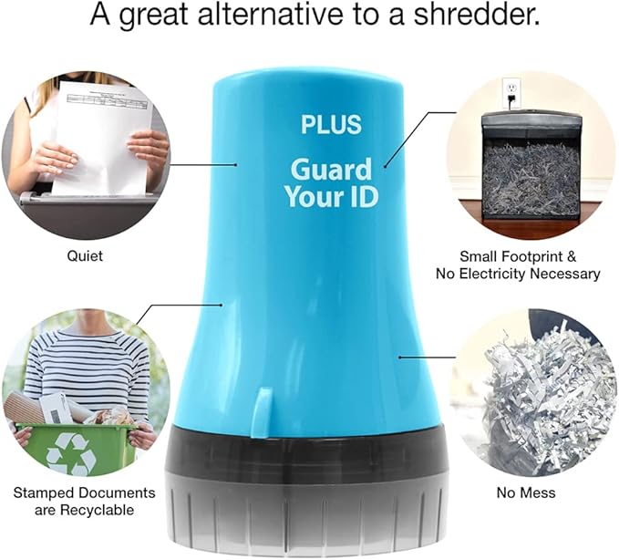 Wide Advanced ID Roller Stamp by Guard Your ID, Mess-Free Address Blocker for Identity Protection (3-Pack, Turquoise)