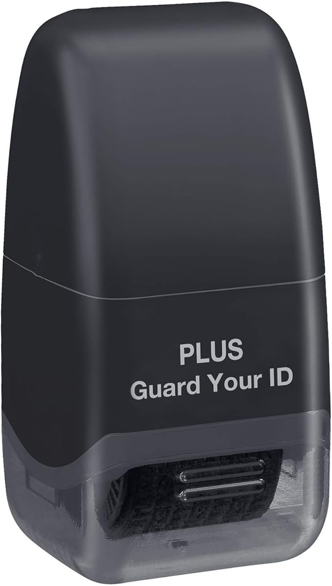 Guard Your ID Identity Protection Security Prevention Stamp Roller (Black) IS-520CM
