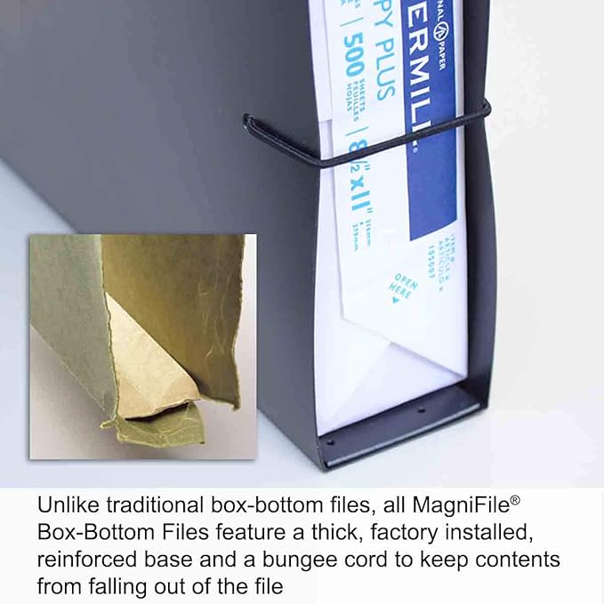 Ultimate Office MagniFile Hanging File Folders (Black, 1" Box-Base, Set 2)