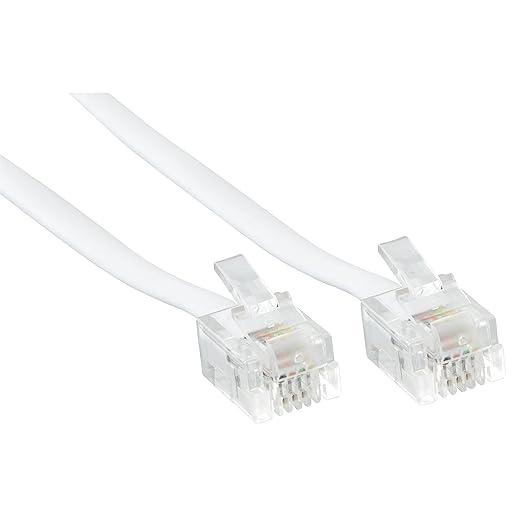 Newhouse Hardware 15 ft Telephone Extension Cord, with RJ11 (6P4C) Connectors, Works with Telephones, Fax Machines, Modems, 5-Pack, White