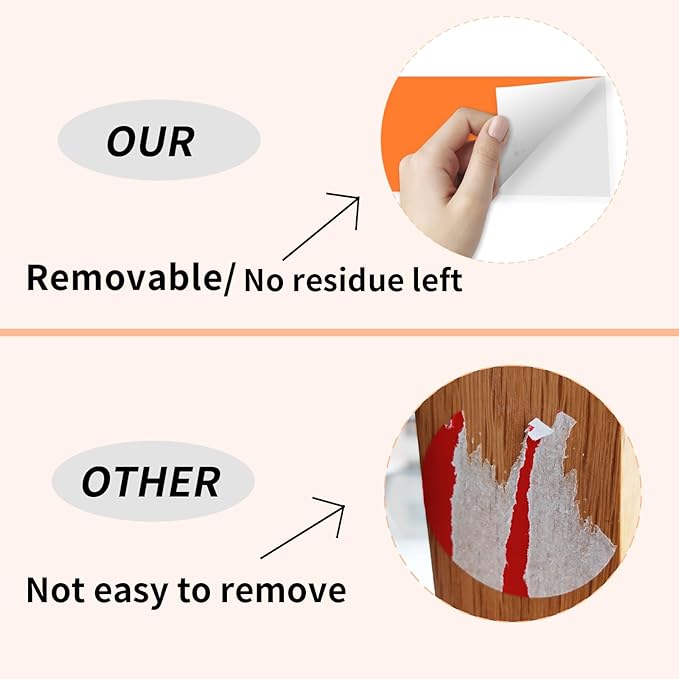 Colored Labels Stickers 3 x 5 Inch, Removable Rectangular Moving Labels, Large Color Coding Labels Moving Stickers- 250 Pack/Orange