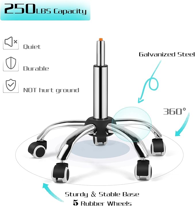COSVALVE Armless Desk Chair, Mid Back 360 Swivel Office Chair, Height Adjustable Executive Conference Task Chair with Rolling Wheels and Diamond Pattern for Home Bedroom Computer Barber, Brown