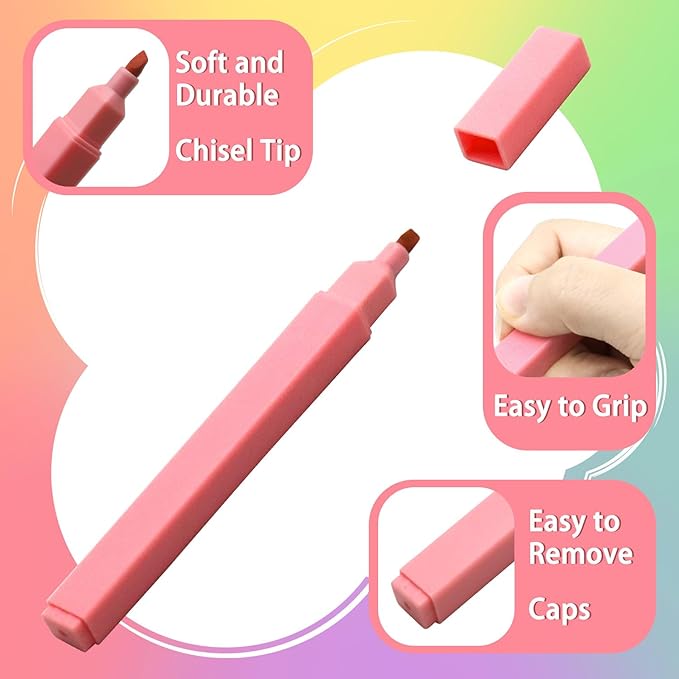 Vitoler Highlighters Assorted Colors,12 Pack Chisel Tip Highlighter Pens,No Bleed Highlighters for School Office Supplies