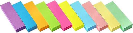 30 Pads 0.5x1.8 Sticky Notes Flags Tabs Page Markers 10 Bright Color Sticky Index Tabs Page Flags 80 Sheet/Pad