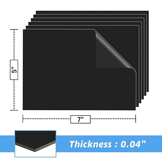Non Adhesive Magnetic Sheets,5''x7'' 6PCS,Plain Magnets Sheets,Flexible Magnetic Sheets for Craft&Dies Storage,Making Fridge Magnets,Flexible,Adhesive,Printable Magnet Sheets