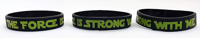 The Force Party Favors Bands, Galaxy Wars Theme Birthday Supplies Goody Bag Kids Teen Tween Size Wrist Bracelets for Boys Girls - Rubber Band Bracelets - Silicone Bracelets for Girls (24 Pack)