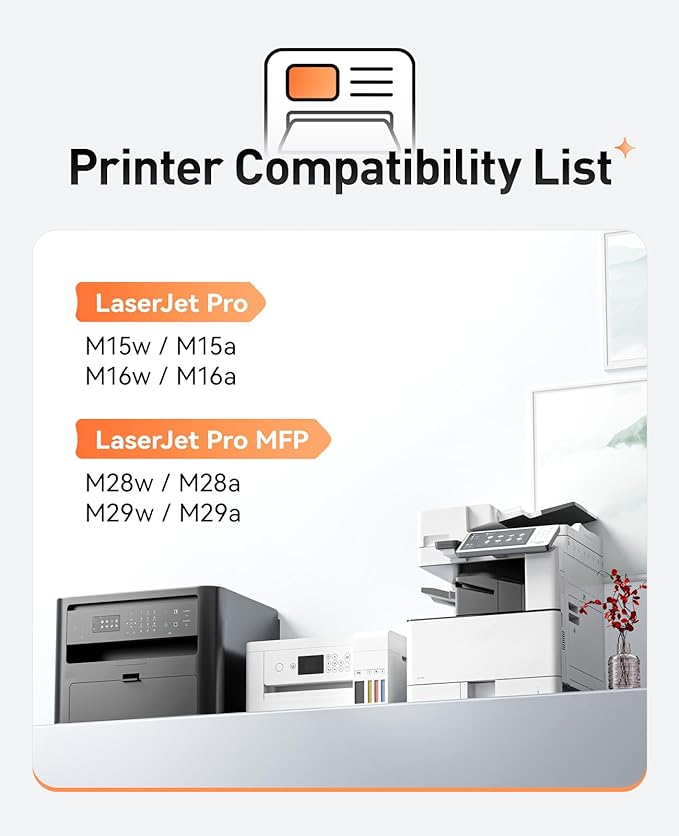 48A Black Toner Cartridge 2-Pack High Yield with Chip Replacement for HP 48A CF248A Compatible with HP LaserJet Pro MFP M28a M28w M29a M29w M15a M15w M16a M16w M30w M31w M15 M16 M28 M29 Series Printer