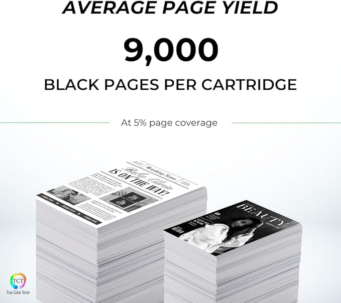 TCT TN439 Black Toner Cartridge - Compatible Replacement for Brother TN439 TN-439 TN439K Black Works with Brother HL-L8360CDW L8360CDWT MFC-L8900CDW L9570CDW Printers (9,000 Pages)